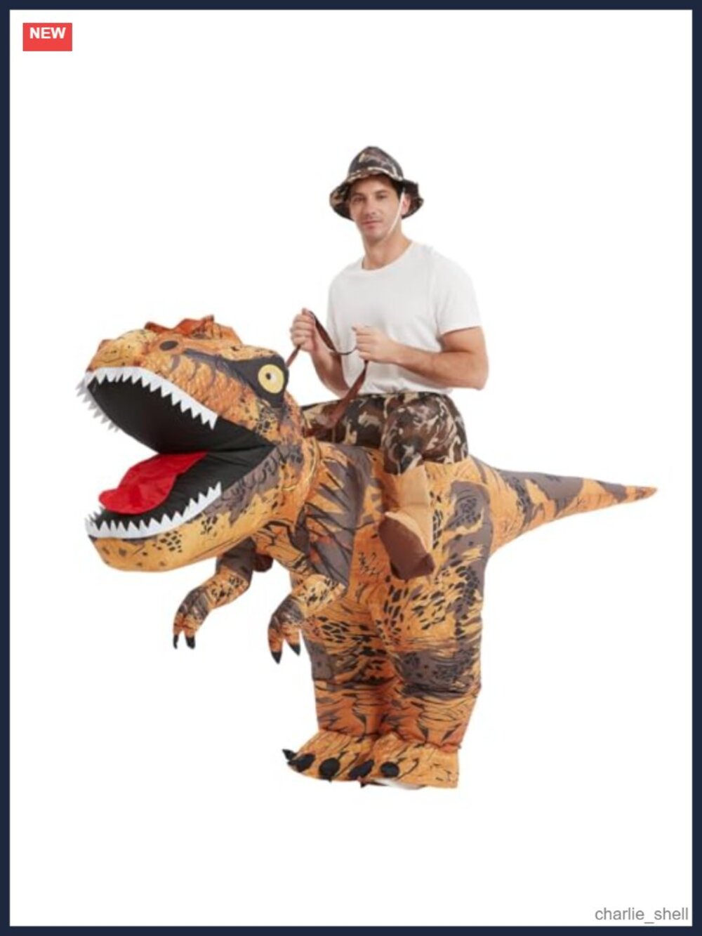 GOOSH Inflatable Dinosaur Costume Adults Lightweight T-Rex Cosplay Halloween